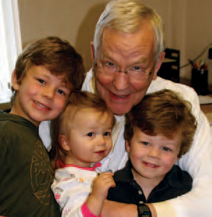Don Rhodes and Grandchildren Legacy Society Member Don Rhodes and grandchildren